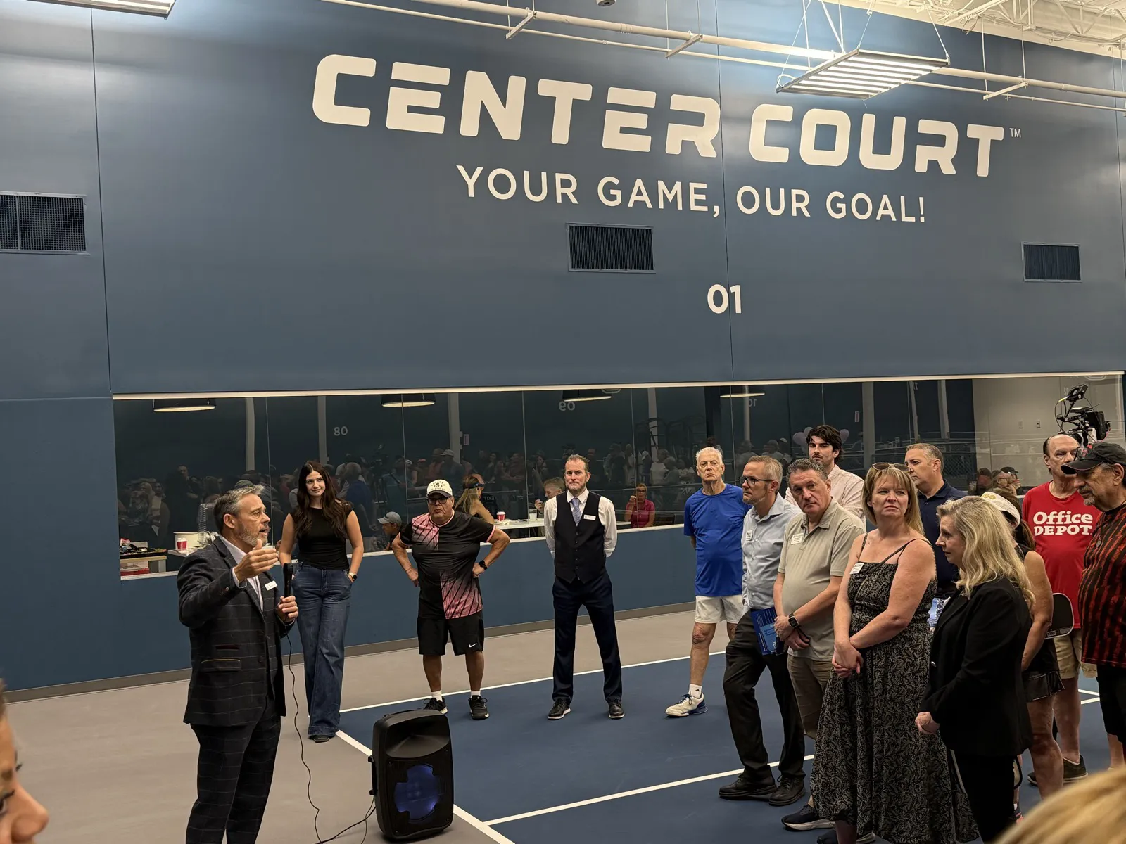 Opening remarks on court 1 at the new Center Court Scottsdale Shea club